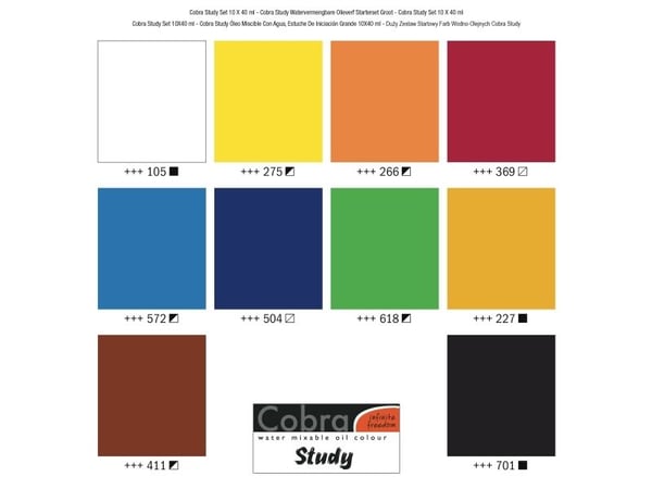 Cobra Study Oil Colour Set 10 x 40 ml