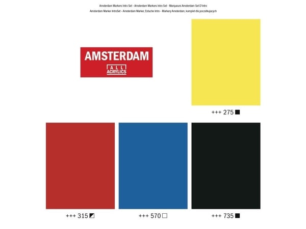 Amsterdam Acrylic Markers Intro Set - 4 x Medium - 4 mm Nib