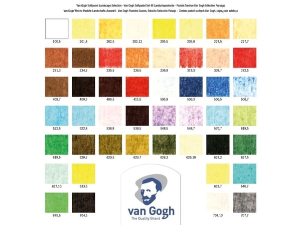 Van Gogh soft pastel landskapssett | 48 farger