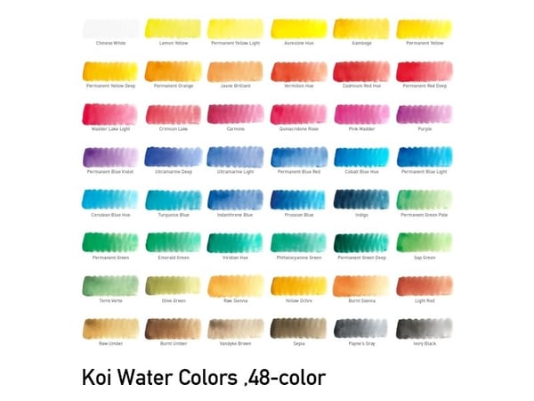 Sakura Koi akvarellfarger pocket field sketch box | 48 halve panner