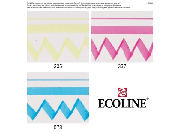 Ecoline Duotip märkpenne-set Primary - 3 färger