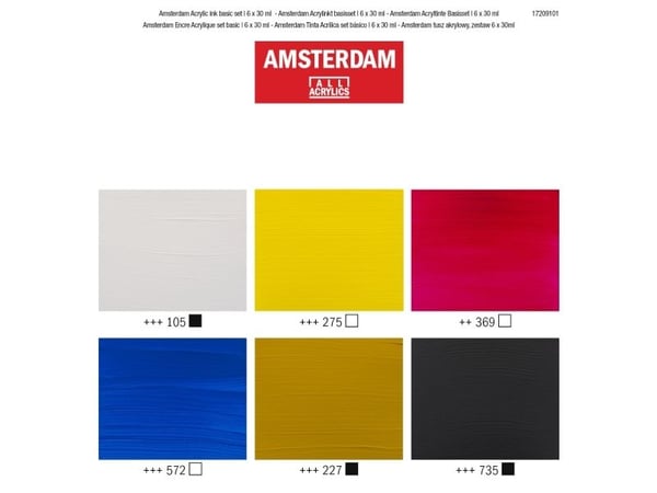 Amsterdam akrylmaling basic set | 6 x