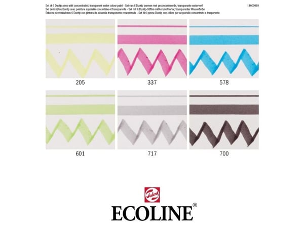 Ecoline Duotip märkpenne-set Basic | 6 färger