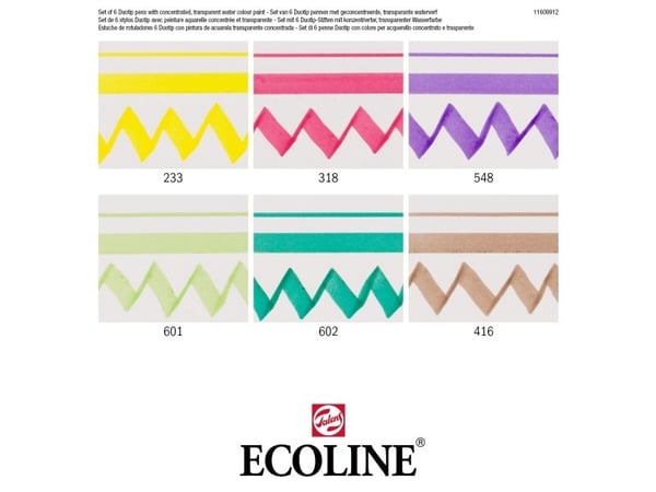 Schjerning Ecoline Duotip marker set Botanic | 6 färger