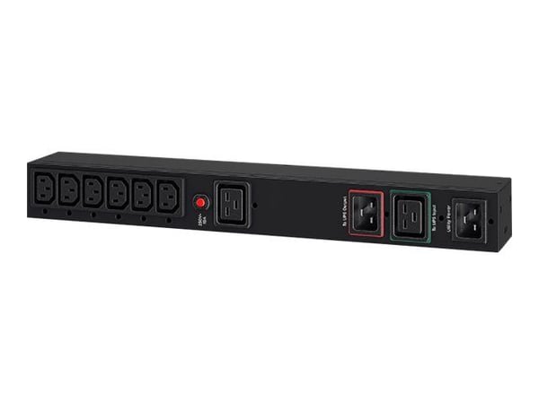 CyberPower Maintenance Bypass PDU MBP20HVIEC6A - Strømfordelerenhet (kan monteres i rack) - AC 200-240 V - inngang: 2 x IEC 60320 C20 - utgangskont...