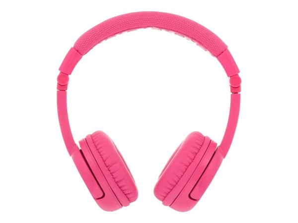 Onanoff BuddyPhones PLAY+ - Hodetelefoner med mikrofon - on-ear - Bluetooth - trådløs, kablet - rosenrosa