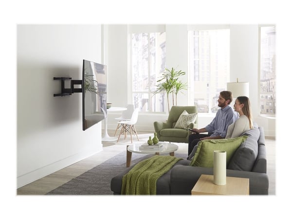 Sanus FLF325 - Monteringssett (veggmontering) - full bevegelse - for LCD-skjerm - metall - svart - skjermstørrelse: 47"-90"