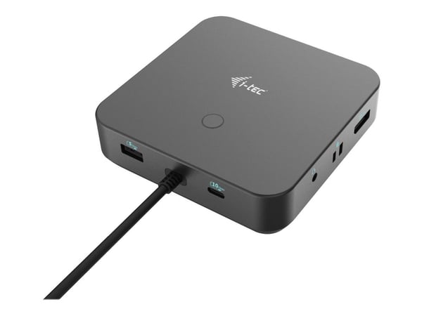 i-Tec - Dokkingstasjon - USB-C / USB4 / Thunderbolt 3 / Thunderbolt 4 - HDMI, 2 x DP++ - 1GbE - 112 watt - Europa
