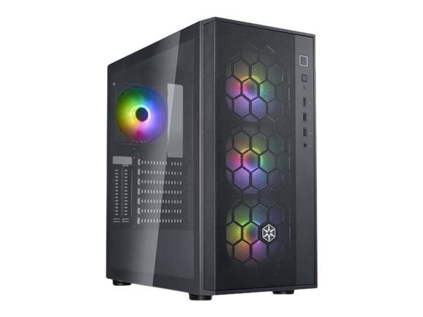 SilverStone FARA R1 PRO V2 - Mid tower - ATX - sidepanel med vindu (herdet glass) - ingen strømforsyning (ATX / PS/2) - svart - USB/lyd