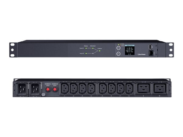 CyberPower PDU24005, Mitattu, 1U, Yksivaiheinen, Vaaka, Terästä, Musta