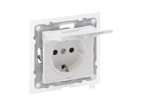 Legrand IP44-uttag med autoklämmor vit