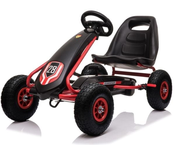 MegaLeg Champion 28 AIR Pedal Gokart m/lufthjul, sort