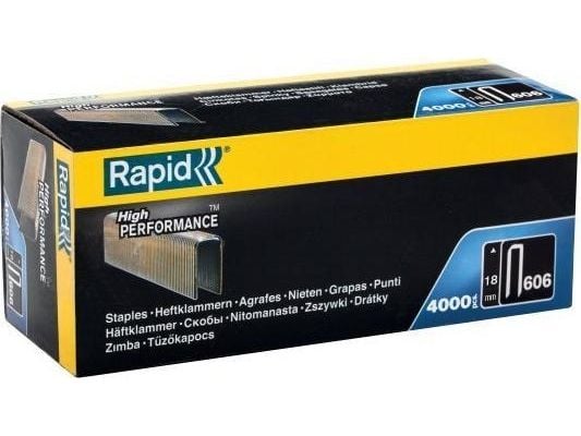 Rapid-niitit kapealla kruunulla nro 606 (18 mm) - pakkaus 4000 kpl.