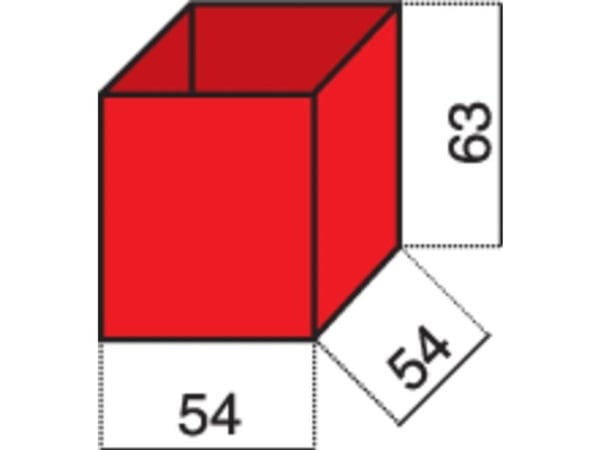 Hünersdorff Valikoimalaatikon insertti (L x S x K) 54 x 54 x 63 mm Lokeroiden lukumäärä: 1 1 kpl 1 kpl