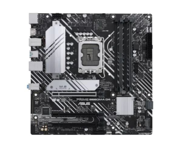 ASUS PRIME B660M-A D4-CSM - Hovedkort - micro ATX - LGA1700-sokkel - B660 Chipset - USB 3.2 Gen 1, USB-C 3.2 Gen 1, USB 3.2 Gen 2 - Gigabit LAN - i...