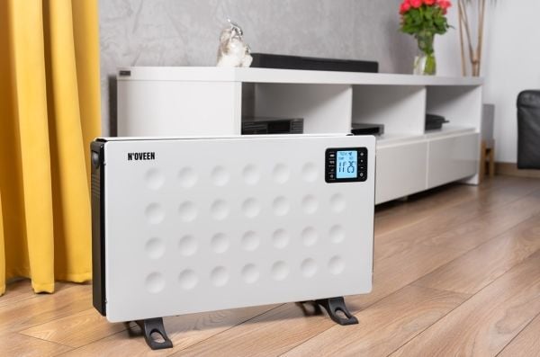 Noveen CH8000 LCD Smart, Elektrisk konvektor-romvarmer, 24 timer, Innendørs, Gulv, Hvit, LCD