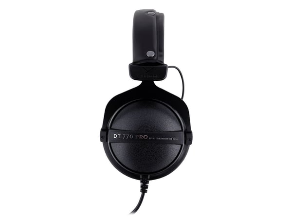 Beyerdynamic DT 770 PRO 80 OHM, Koblet med ledninger (ikke trådløs), Scene/studio, 5 - 35000 Hz, Hodetelefoner, Svart