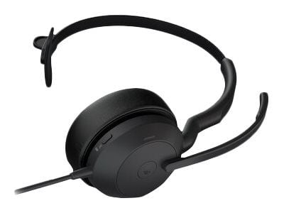 Jabra Evolve2 50 MS Mono - Hodesett - on-ear - kablet - aktiv støydemping - USB-A - svart - Zoom Certified, Certified for Microsoft Teams, Cisco We...