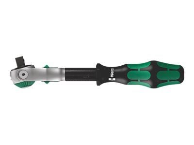 Wera Tools 8100 SC 6, stikkontaktsett, 28 stk, svart, grønn, skrallehåndtak, 1 stk, 1/2"