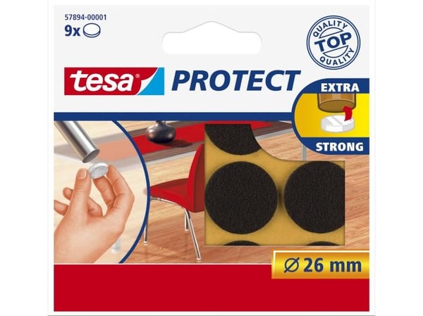 TESA Protect, Ruskea, Suorakulmainen, CE, 2,6 cm, 9 kpl