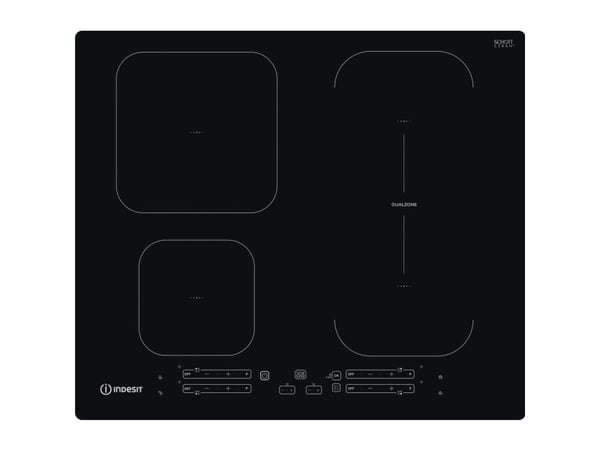 Indesit IB 65B60 NE - Induksjonskomfyrtopp - 4 plater - Nisje - bredde: 56 cm - dybde: 48 cm - svart