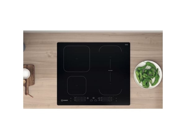 Indesit IB 65B60 NE - Induksjonskomfyrtopp - 4 plater - Nisje - bredde: 56 cm - dybde: 48 cm - svart