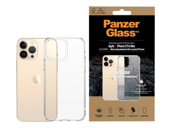 PanzerGlass 0317, Suojus, Apple, Apple - iPhone 13 Pro Max, Läpinäkyvä