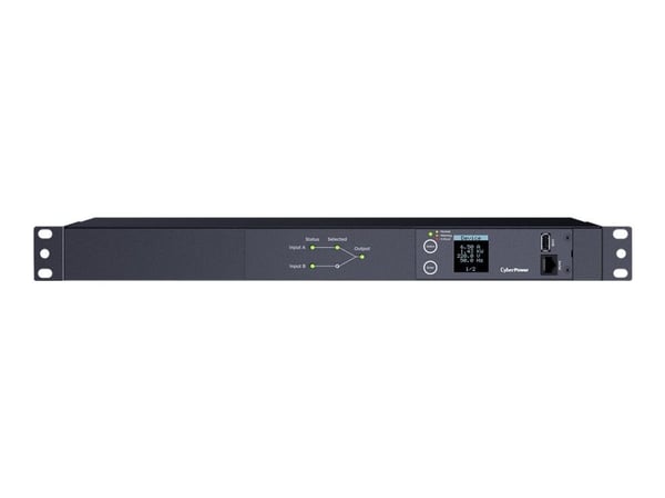 CyberPower PDU24004, Hallittu, Kytkimellinen, 1U, Yksivaiheinen, Telineasennettava, Vaaka, Terästä