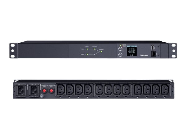 CyberPower PDU24004, Hallittu, Kytkimellinen, 1U, Yksivaiheinen, Telineasennettava, Vaaka, Terästä