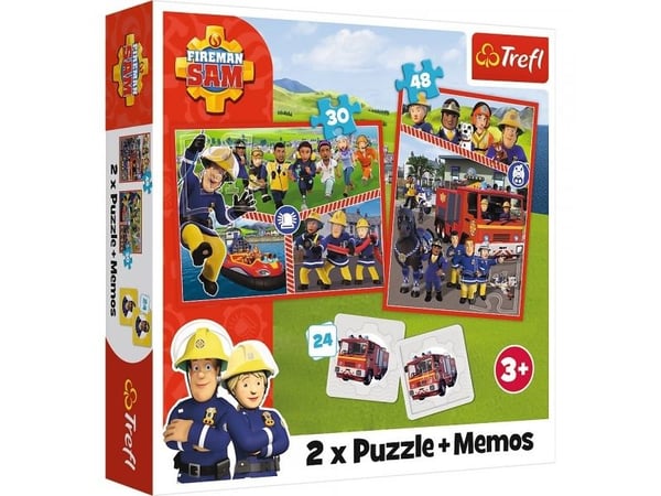 Trefl Pussel 2in1 + memos Team Brandman Sam 93334 Trefl
