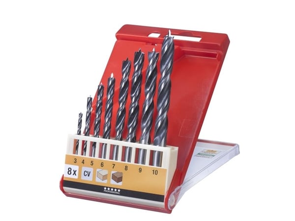 kwb 514100, Drill, Drill bit set, Tre, 3, 4, 5, 6, 7, 8, 9, 10 mm, 8 stykker