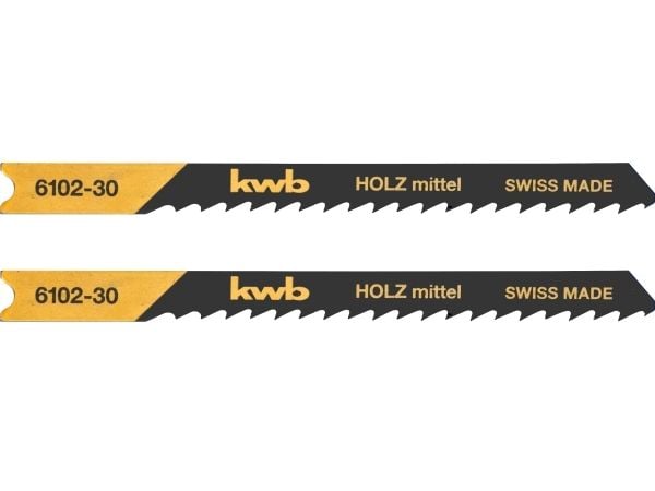 kwb 610230, Stikksagblad, Sponplate, Fibre board, Mykt tre, High Carbon Steel (HCS), Sort, 3 mm, 9,1 cm
