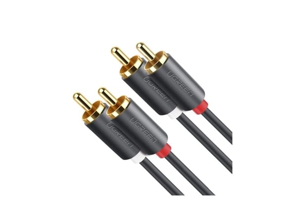 Kabel 2xRCA-plugg - 2xRCA-plugg 3 m svart AV104 UGREEN