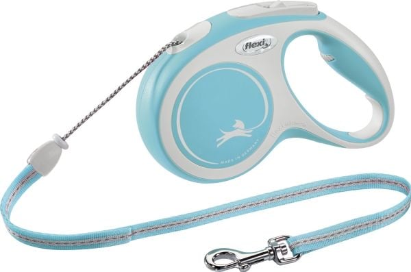 Flexi New Comfort M Cord 5 m, Hund, Tilbaketrekkelig, Blå, Ledning, 20 kg, Monokromatisk