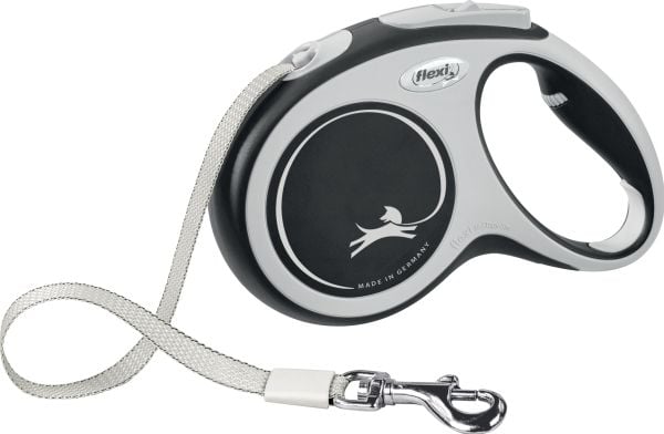 flexi New Comfort M band 5 m, 25 kg, sort