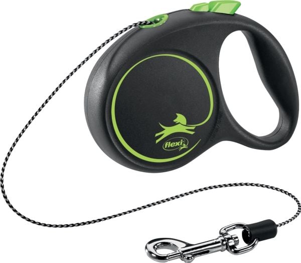 flexi Black Design XS-koppel 3 m, 8 kg, grönt