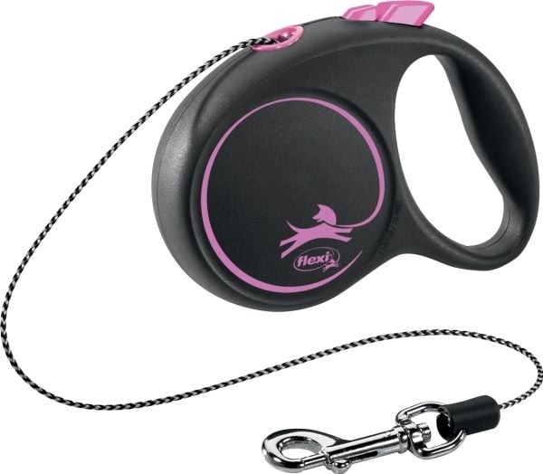 flexi Black Design XS snor 3 m, 8 kg, pink