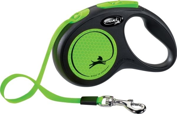 flexi New NEON bånd S, 5M, 15KG, black/neon grøn