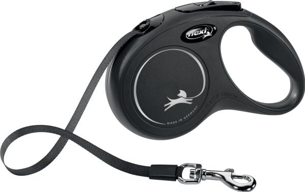 flexi New Classic bånd S, 5M, 15KG, sort
