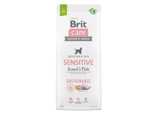 BRIT Care Hund Bærekraftig Sensitive Insekt & Fisk - tørrfôr til hund - 12 kg