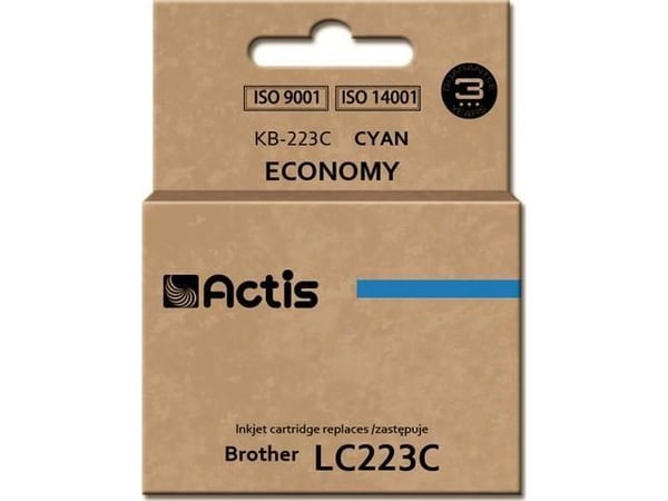 Actis cartridge KB-223C replacement Brother LC223C Standard 10 ml - Kompatibel - Tintenpatrone, Standard utskriftsproduksjon, Fargestoffbasert blek...