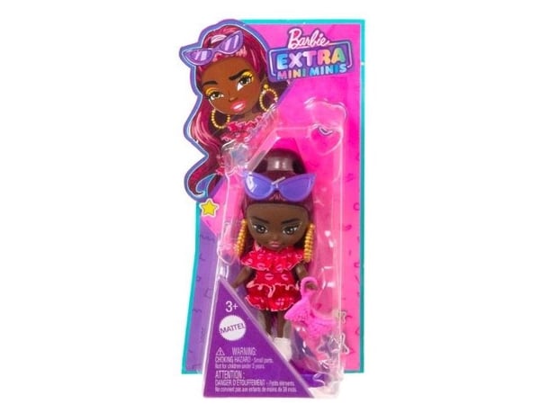 Barbie Mattel Barbie Extra Mini Minis dukke bordote hår HLN47 (HLN44)