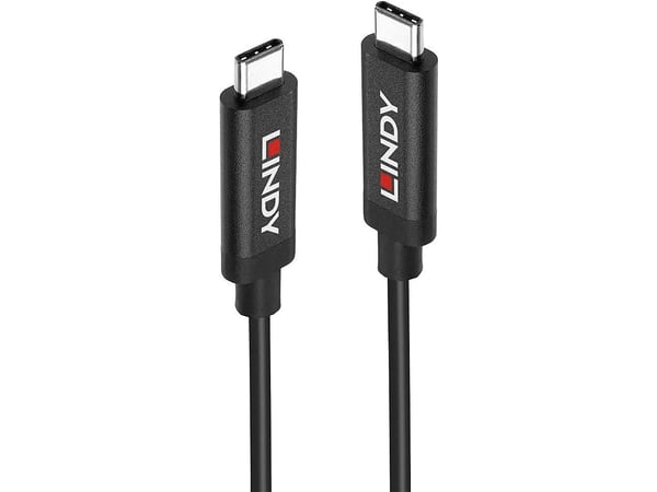 Lindy 43348, 3 m, USB C, USB C, USB 3.2 Gen 2 (3.1 Gen 2), 10 Gbit/s, Svart