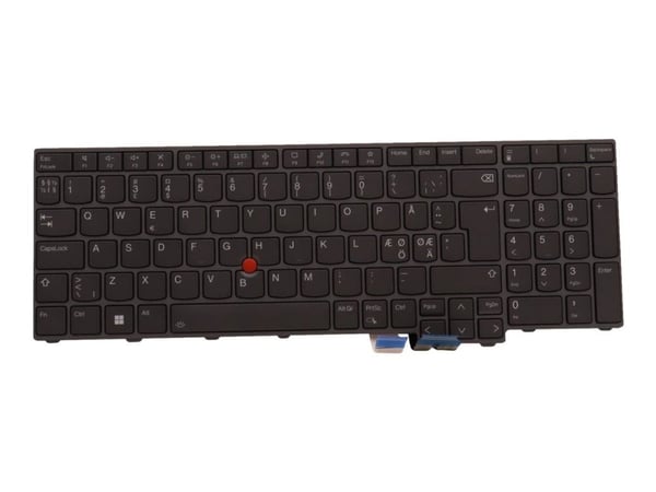 Lite-On - Erstatningstastatur for bærbar PC - med Trackpoint - bakbelysning - QWERTY - Nordisk - grå - FRU - for ThinkPad P16 Gen 1 21D6, 21D7