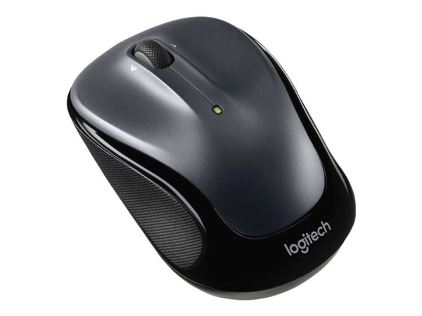 Logitech M325s - Mus - høyre- og venstrehåndet - optisk - 5 knapper - trådløs - 2.4 GHz - USB trådløs mottaker - mørk grå