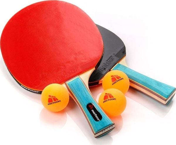 Meteor for bordtennis, 2 Zephyr*-racketer + 3 baller
