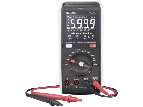VOLTCRAFT VC-13829990 håndmultimeter, kalibrert (ISO) digital LoZ CAT III 600 V VOLTCRAFT VC-13829990 håndmultimeter, kalibrert (ISO) digital LoZ CAT III 600 V