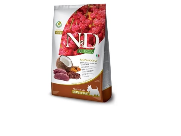 FARMINA N&D Quinoa Dog Skin&Coat Venison, Coconut Adult Mini - tørfoder til hunde - 2.5 kg