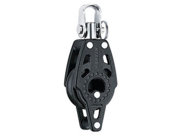 Harken Carbo-blokk 29 mm enkelt, svirvel, hunsvott