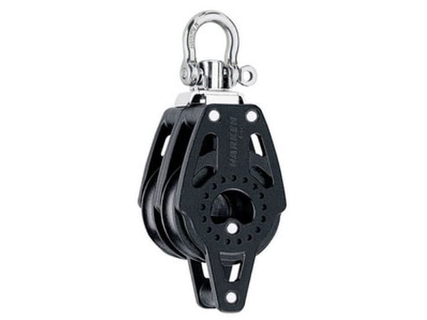 Harken Carbo-blokk 40 mm dobbelt, svivel, hunsvot (HK2639)